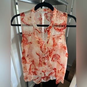 Flower button down short sleeve